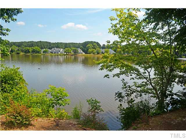 149 Chimney Rise Drive Cary, NC 27511 - Photo 23 of 24 a view of a lake with a house in the background