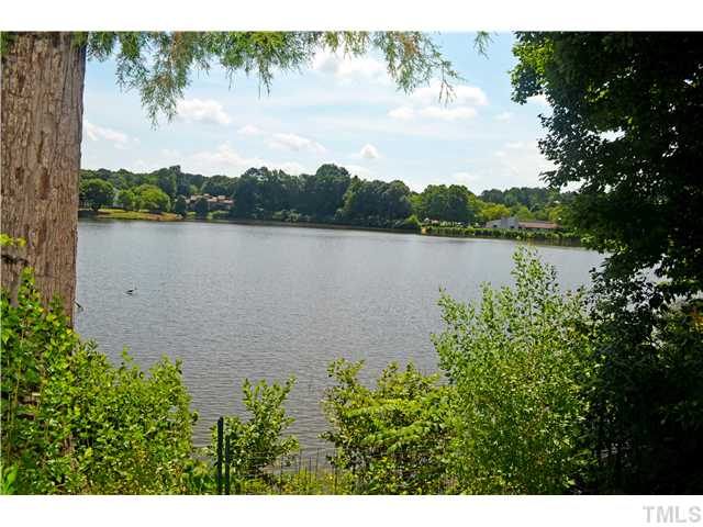 149 Chimney Rise Drive Cary, NC 27511 - Photo 3 of 24 a view of a lake with houses in the back