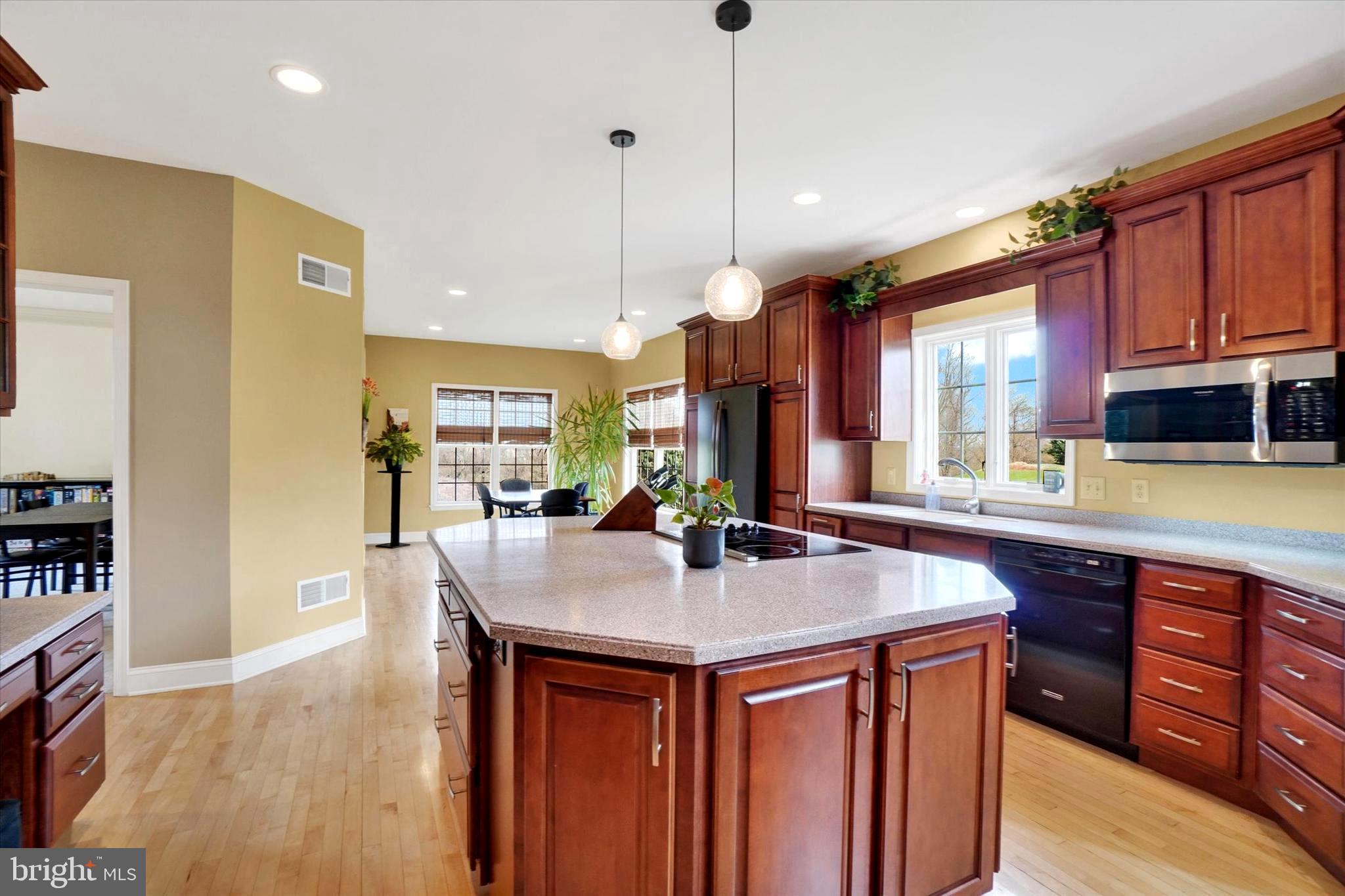 750 Rydell Drive Dallastown, PA 17313 - Photo 28 of 61 a kitchen with stainless steel appliances granite countertop a sink a stove and a wooden floors