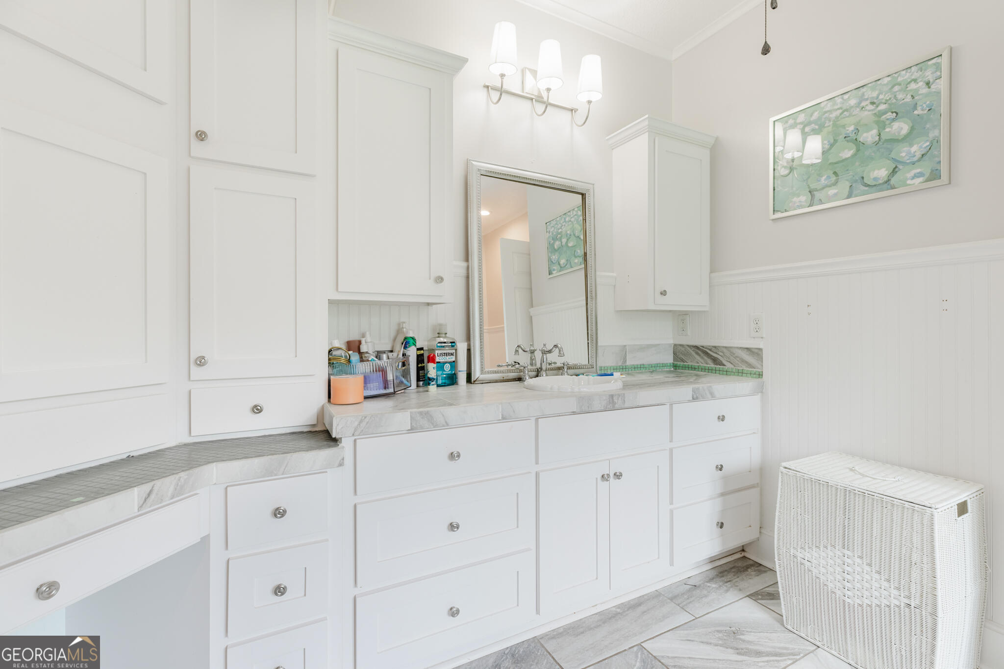 1859 Upper River Road Americus, GA 31709 - Photo 26 of 47 a bathroom with a double vanity sink and a mirror