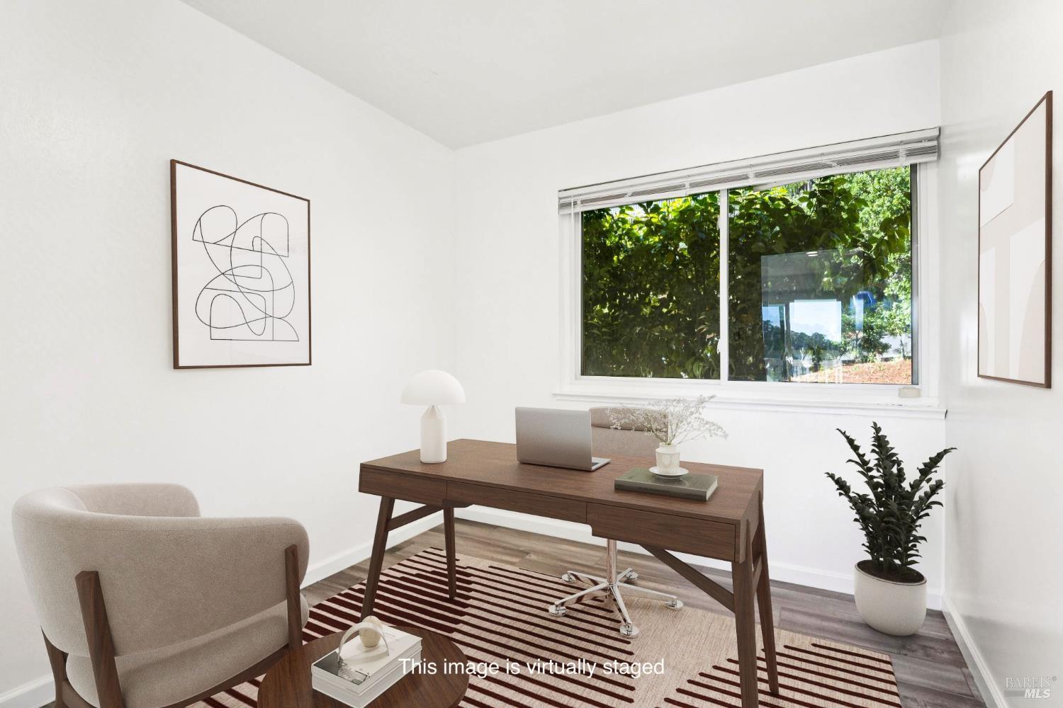 16 Dutton Court Sausalito, CA 94965 - Photo 24 of 42 a living room with furniture and a large window