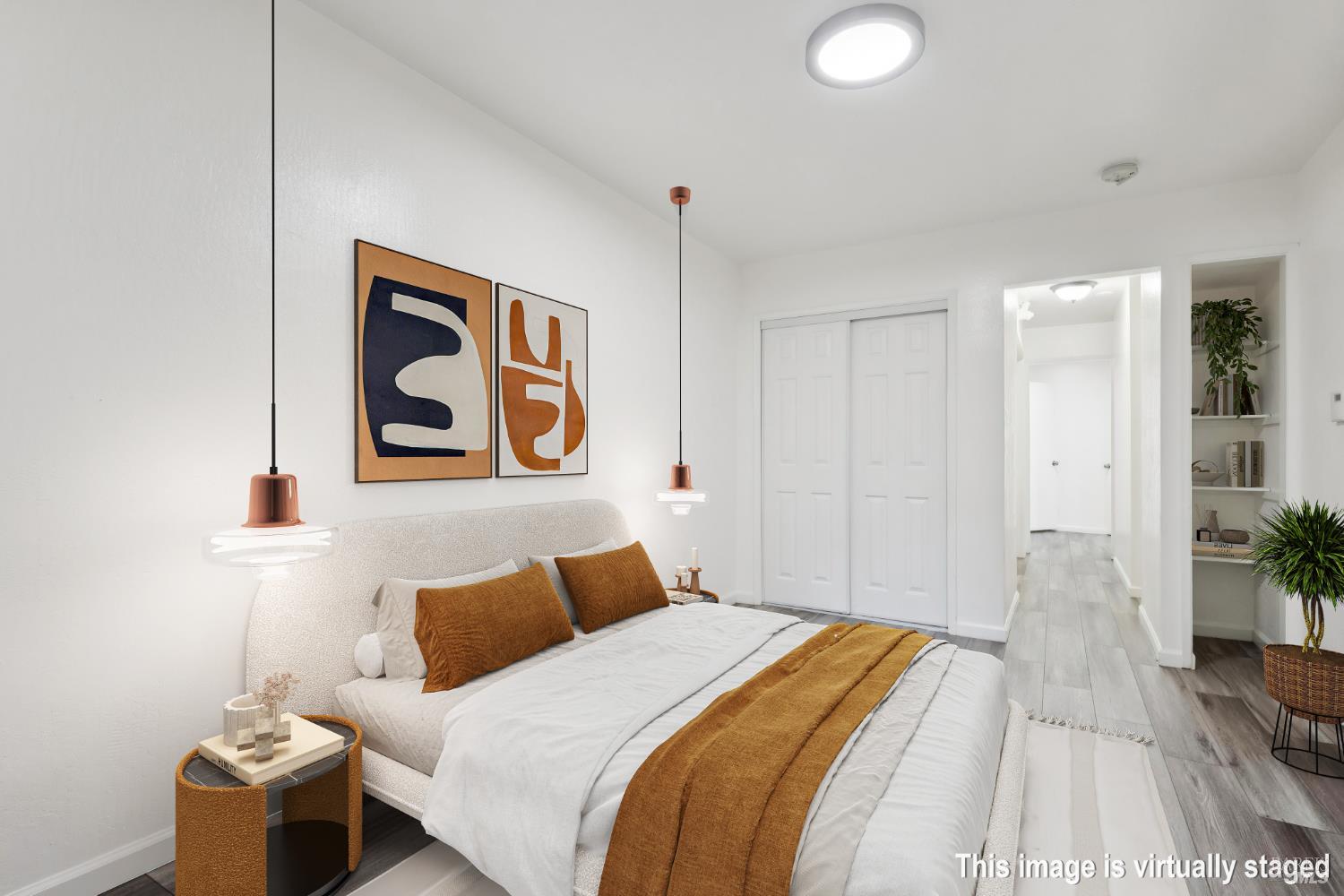 16 Dutton Court Sausalito, CA 94965 - Photo 5 of 42 a bedroom with bed and painting on the wall