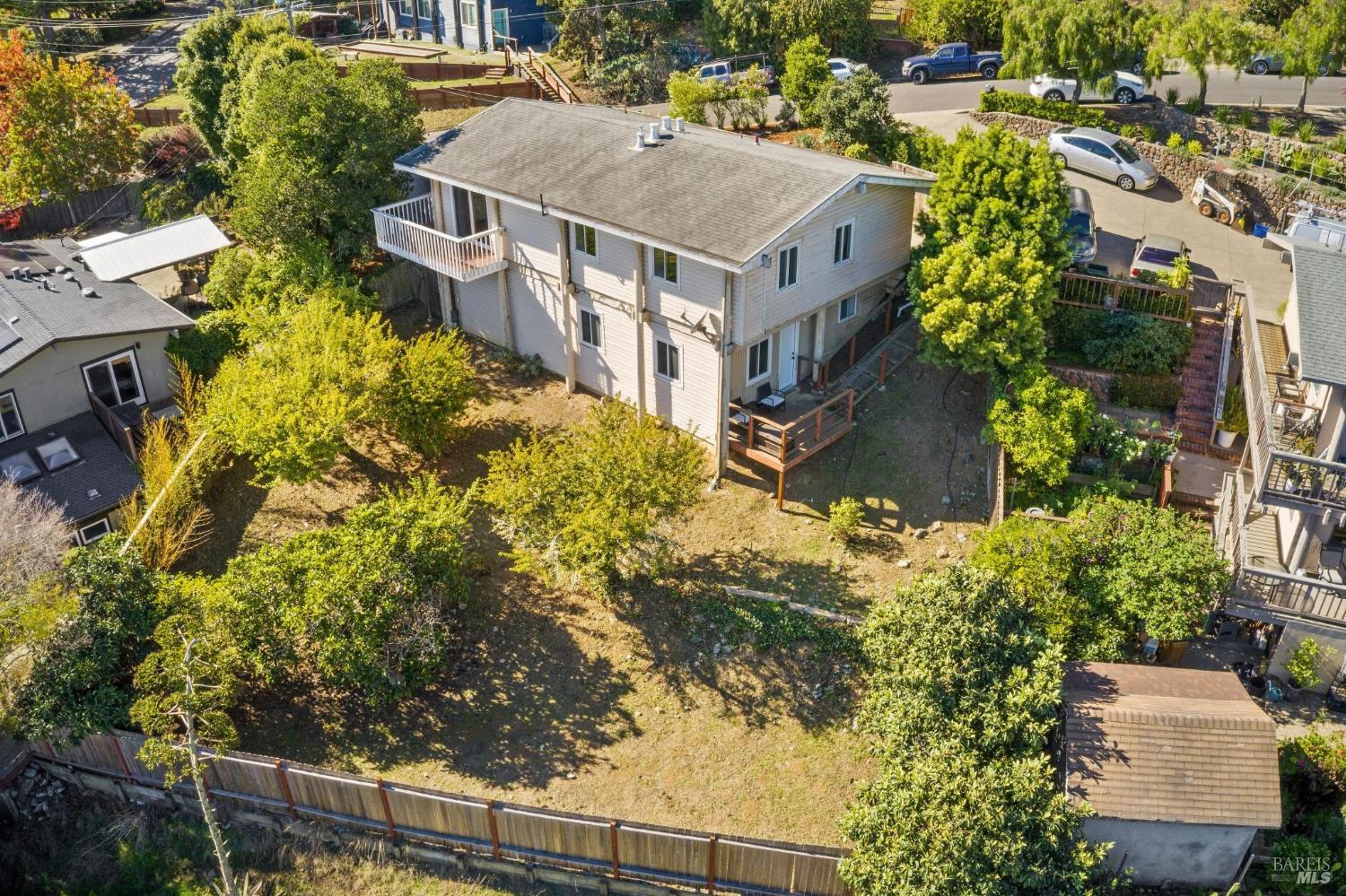 16 Dutton Court Sausalito, CA 94965 - Photo 10 of 42 an aerial view of a house with a yard