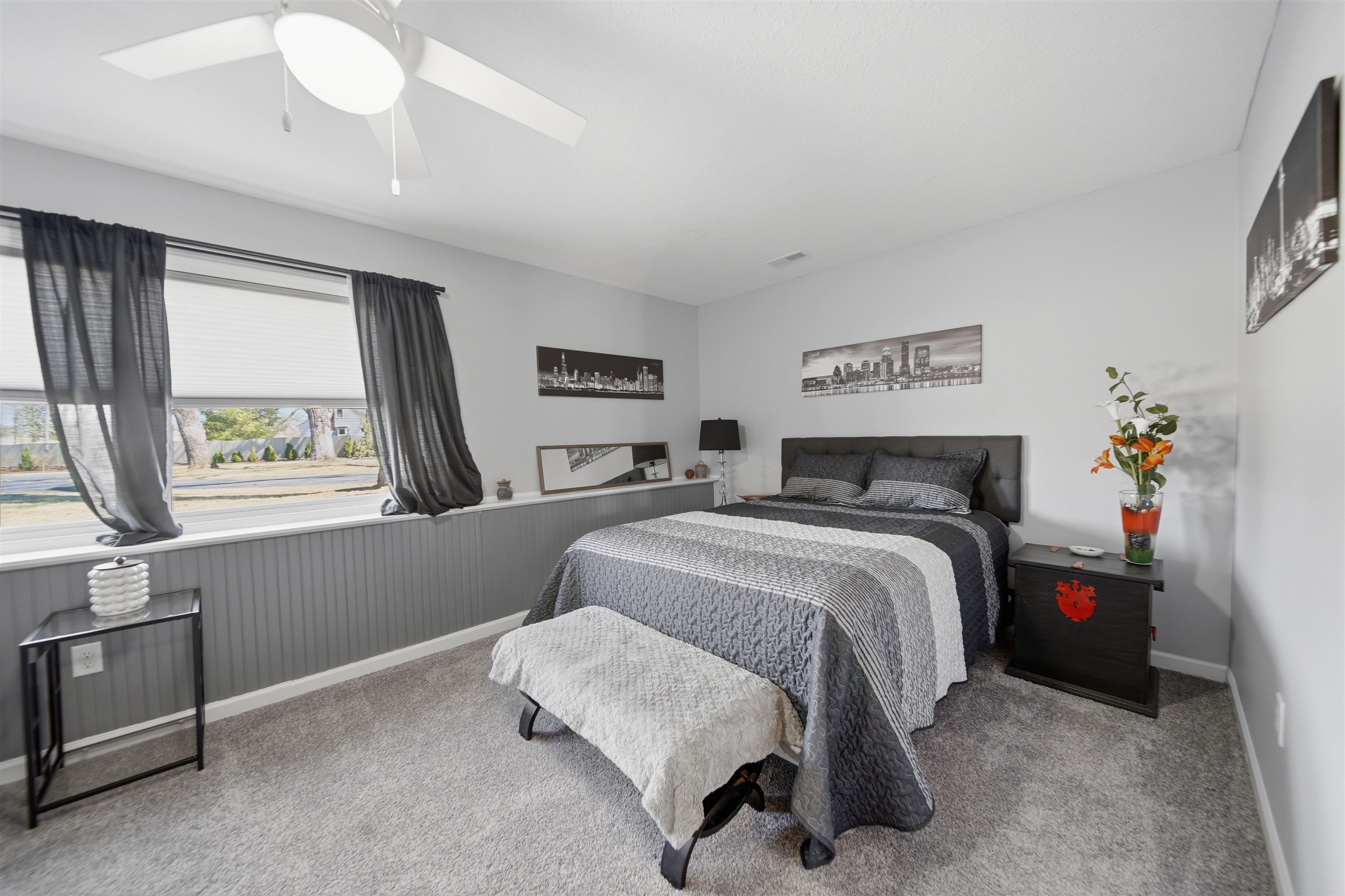 5287 East Canfield (5 Ac) Road Chana, IL 61015 - Photo 19 of 45 a bedroom with a bed and a window