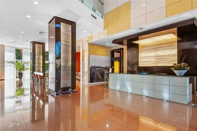 a view of lobby with furniture