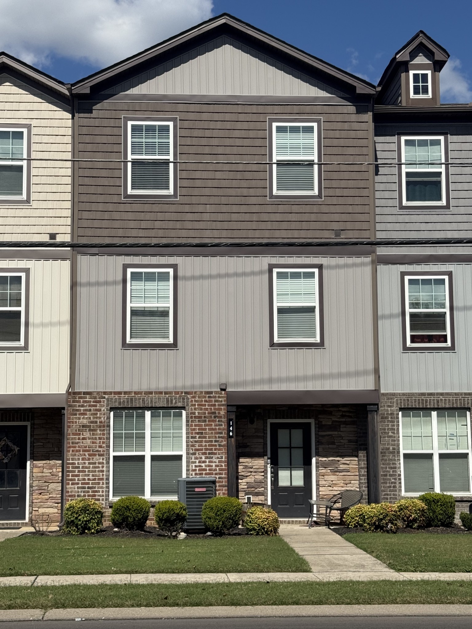 a front view of a house