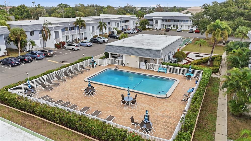 22375 Edgewater Drive, Unit 124 Punta Gorda, FL 33980 - Photo 26 of 29 an aerial view of a house with swimming pool