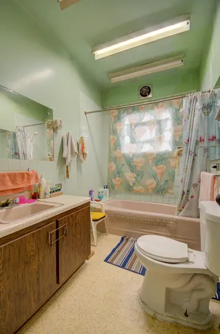 a bathroom with a sink a toilet and a bathtub