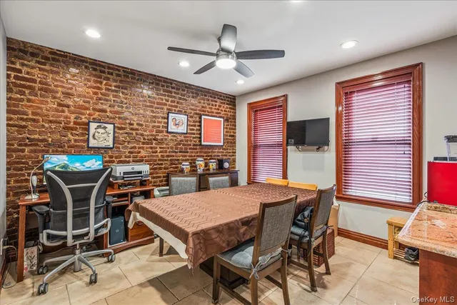 a dinning table and chairs in a patio