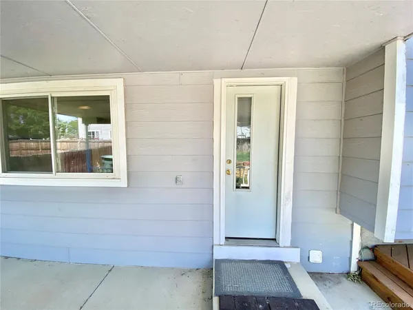 a view of front door