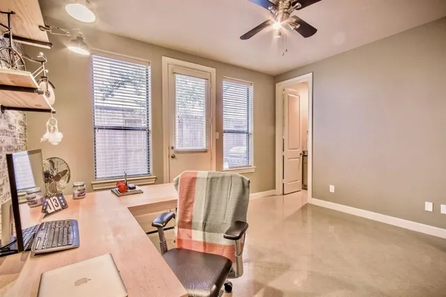 a view of workspace with a window