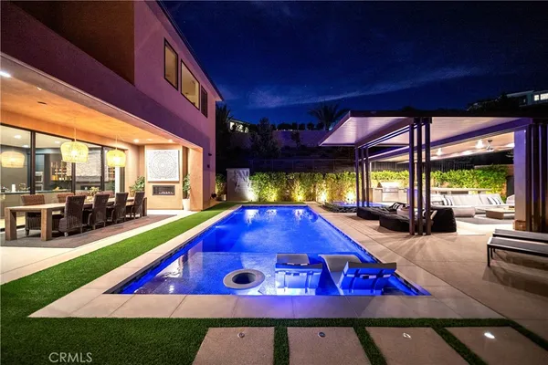 a outdoor space with lots of tables and chairs