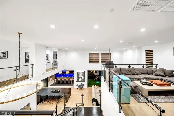 a bedroom with a bed and walk in closet