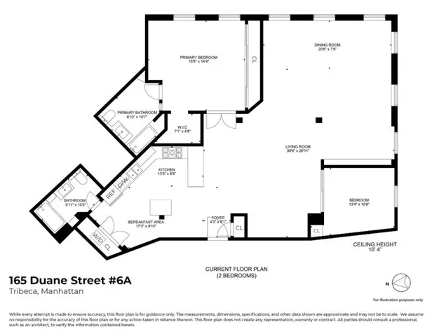 $3,200,000 | 165 Duane Street, Unit 6A | TriBeCa