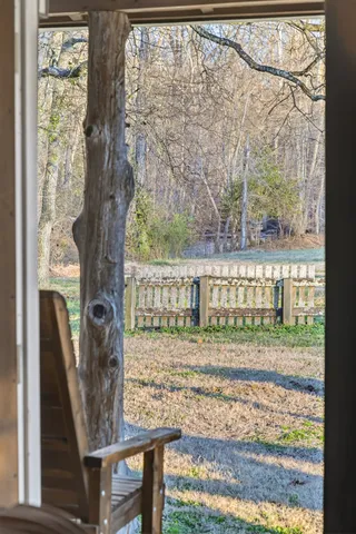 a bathroom with a window