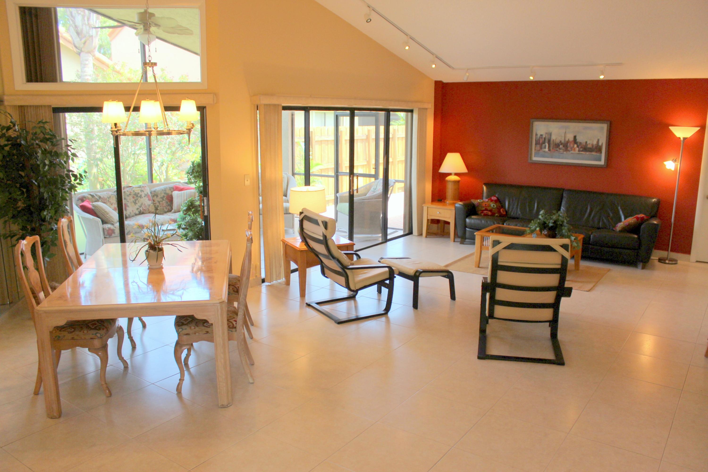23277 Water Circle Boca Raton, FL 33486 - Photo 5 of 30 Living / Dining Areas / Sliders to Porch