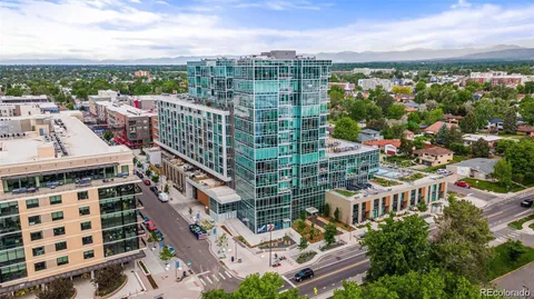 a view of a city with tall buildings