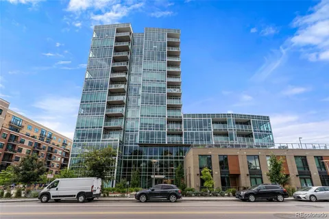 a view of a building and a street