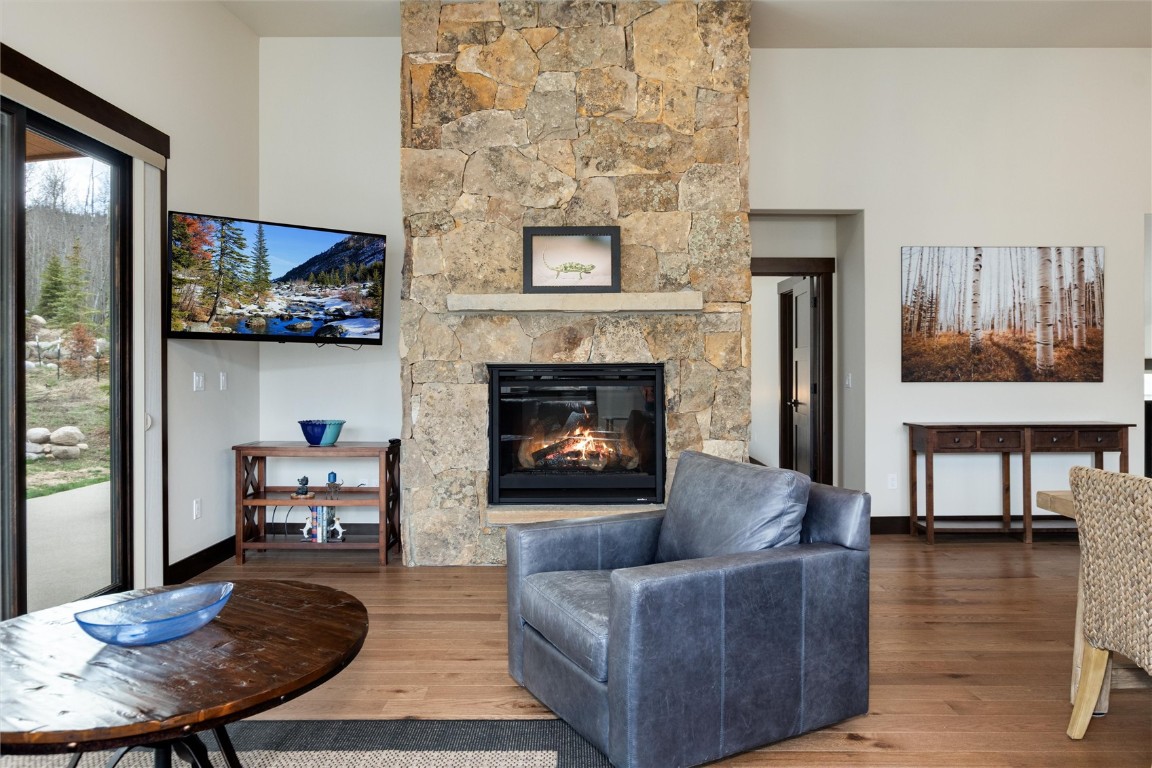 17 Vendette Road Silverthorne, CO 80498 - Photo 21 of 50 a living room with furniture and a fireplace