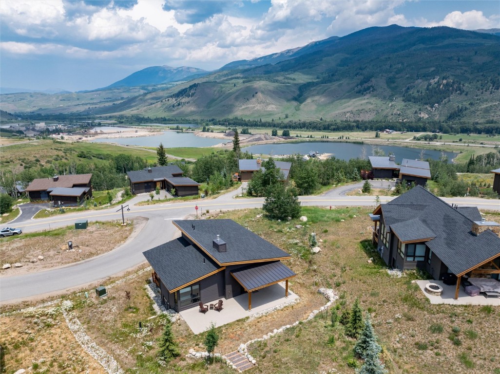 17 Vendette Road Silverthorne, CO 80498 - Photo 48 of 50 an aerial view of a house with a yard swimming pool and mountain view in back