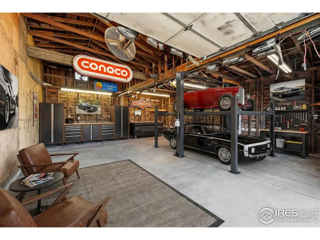 a view of a room with racks