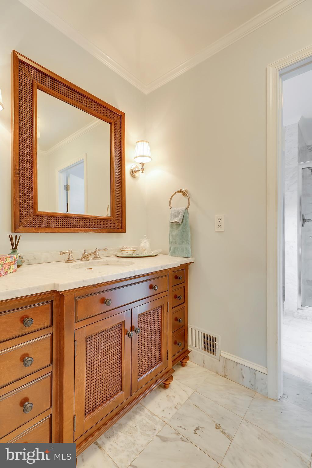 13402 Cambria Farms Road Phoenix, MD 21131 - Photo 23 of 28 a bathroom with a sink and a mirror