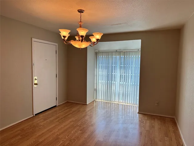 a view of a chandelier in a room