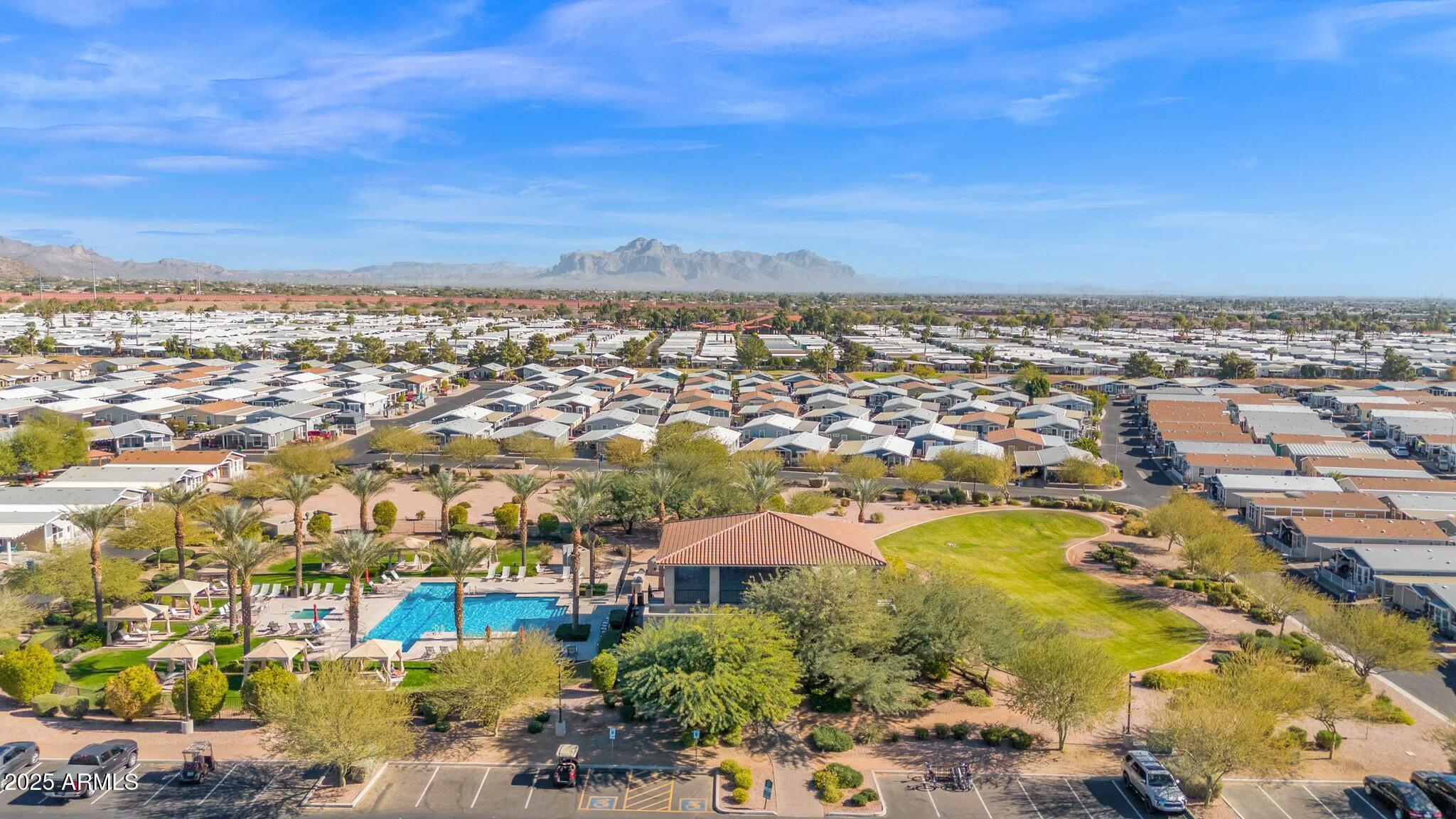 650 North Hawes Road, Unit 3505 Mesa, AZ 85207 - Photo 31 of 46 an aerial view of residential houses with outdoor space