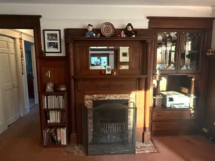 a view of a window and a room