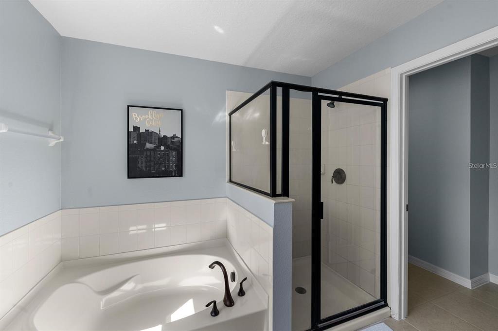 754 Andalusia Loop Davenport, FL 33837 - Photo 10 of 28 a bathroom with a bathtub and a shower