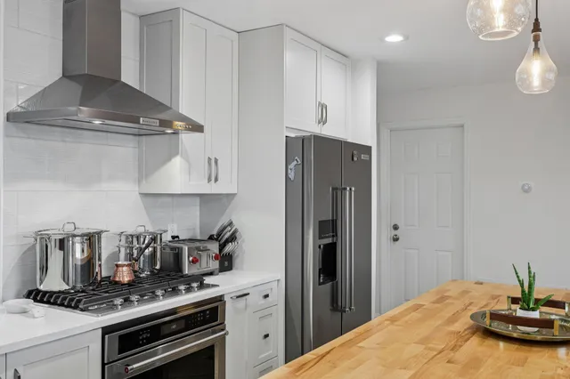 an aerial view of multiple house