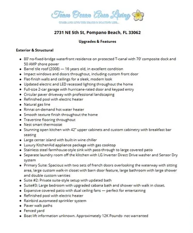 $1,949,900 | 2731 Northeast 5th Street, Pompano Beach, FL 33062
