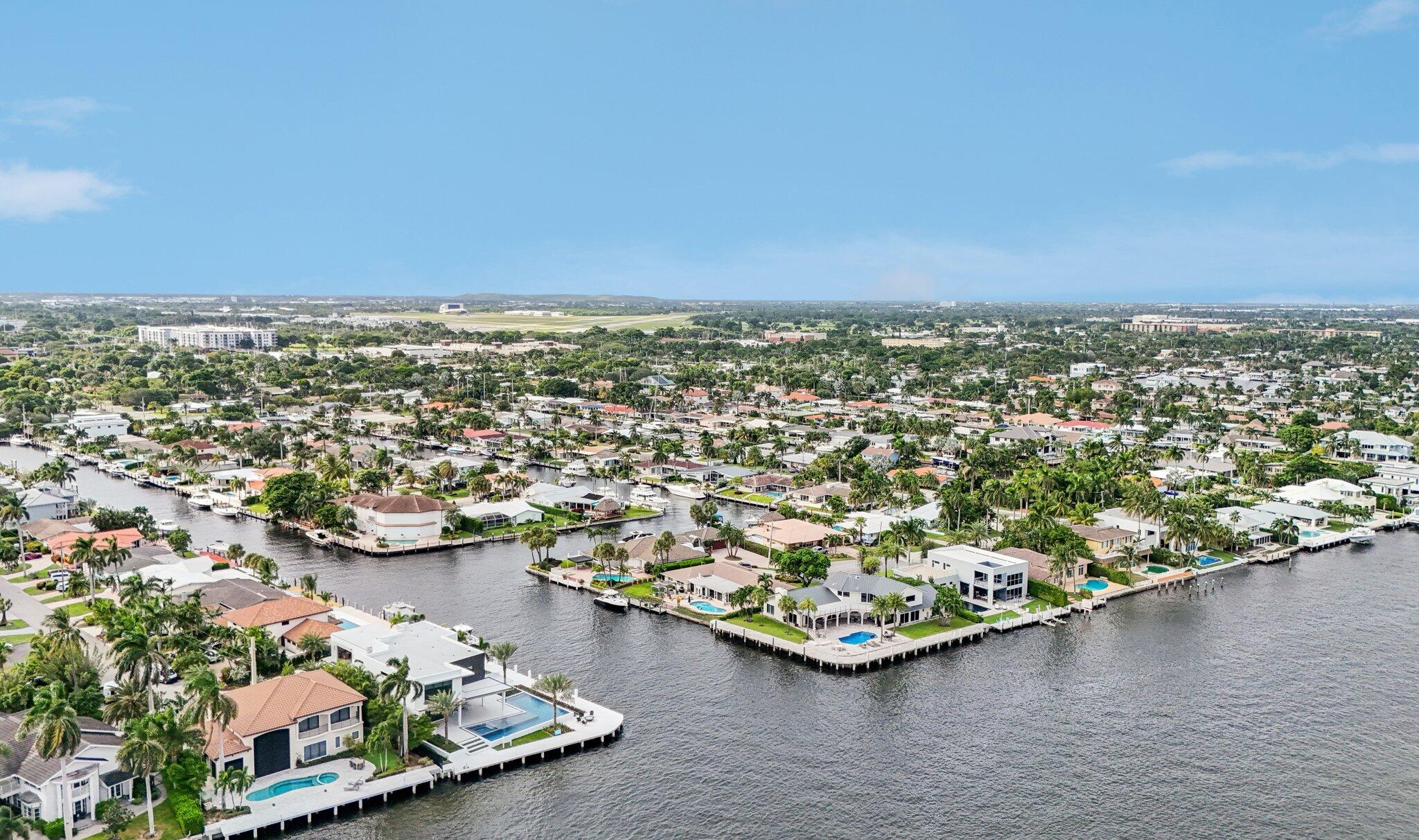 2731 Northeast 5th Street Pompano Beach, FL 33062 - Photo 61 of 91 an aerial view of a house with a lake view