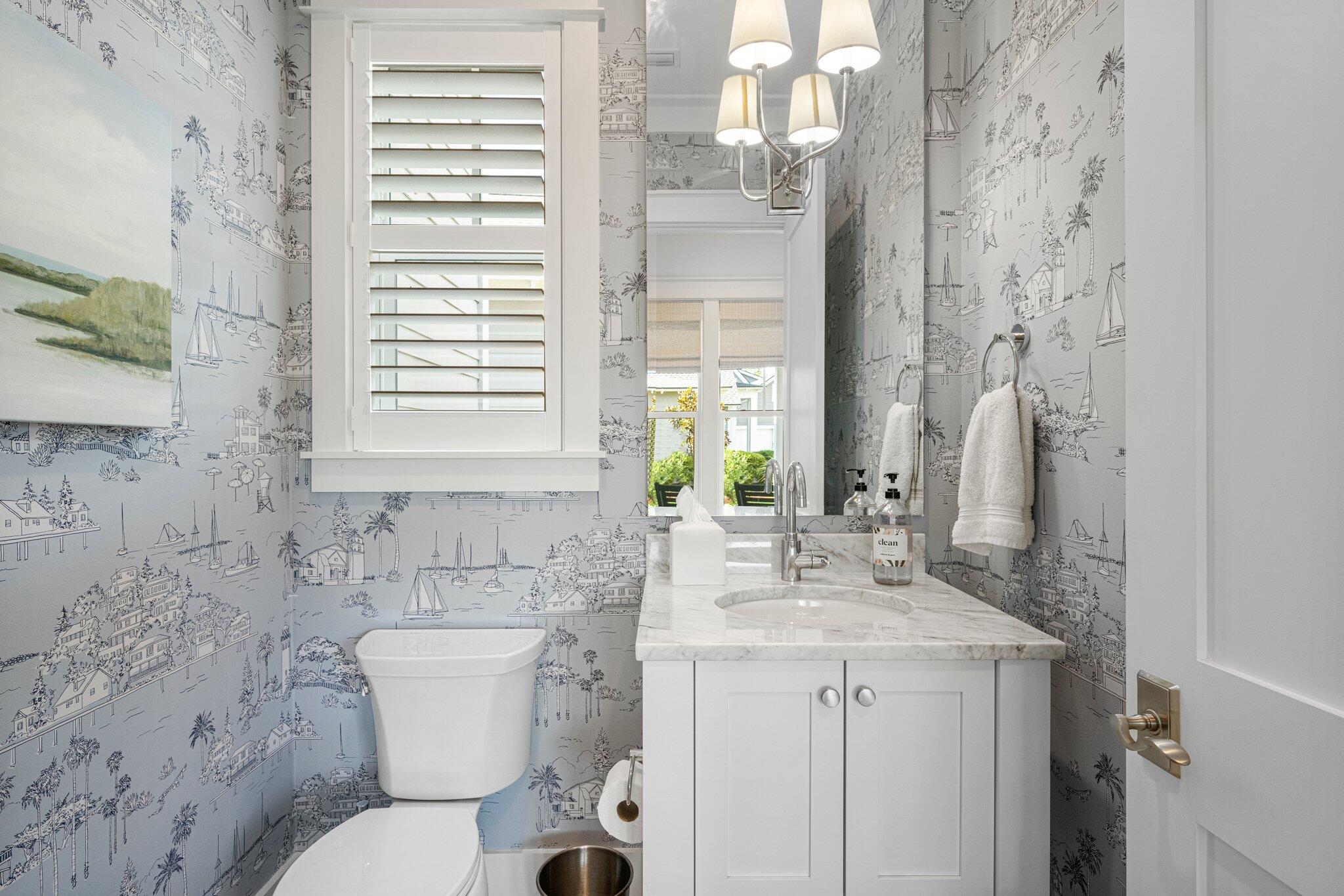 916 Pathways Dr Inlet Beach Inlet Beach, FL 32461 - Photo 20 of 48 a bathroom with a granite countertop toilet a sink and a window