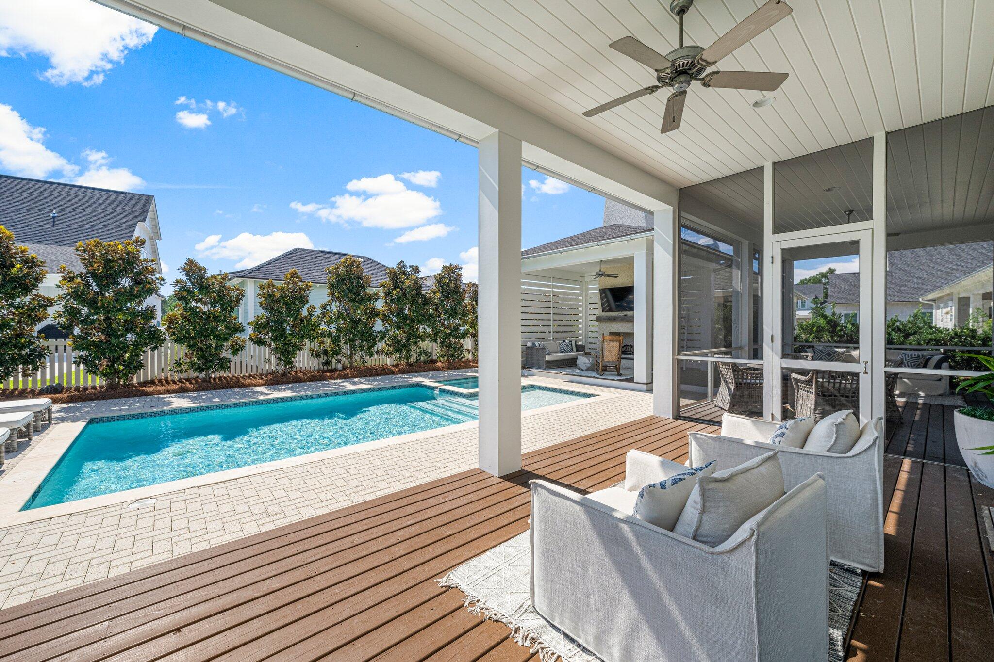 916 Pathways Dr Inlet Beach Inlet Beach, FL 32461 - Photo 37 of 48 a view of a porch with furniture and garden