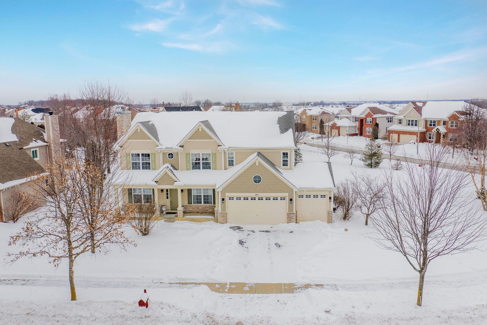 745 Boyce Road Sugar Grove, IL 60554 - Photo 3 of 38 an aerial view of a house with a outdoor space