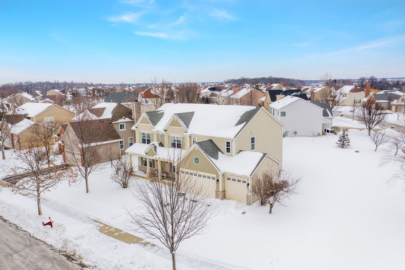 745 Boyce Road Sugar Grove, IL 60554 - Photo 36 of 38 an aerial view of a house with outdoor space