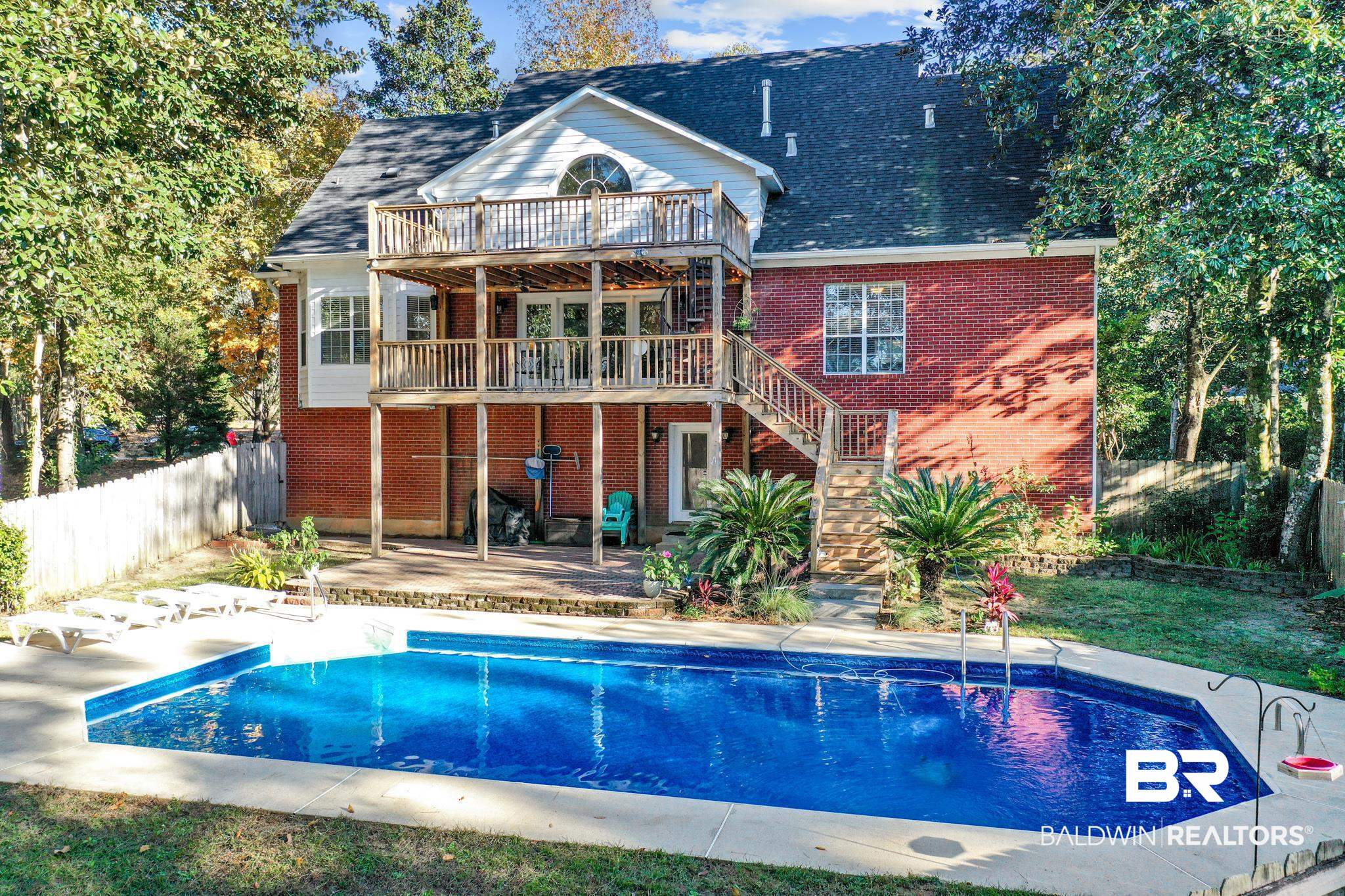 2 Fort Huger Pte Spanish Fort Daphne, AL 36527 - Photo 34 of 37 Back view with pool