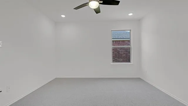 an empty room with a window