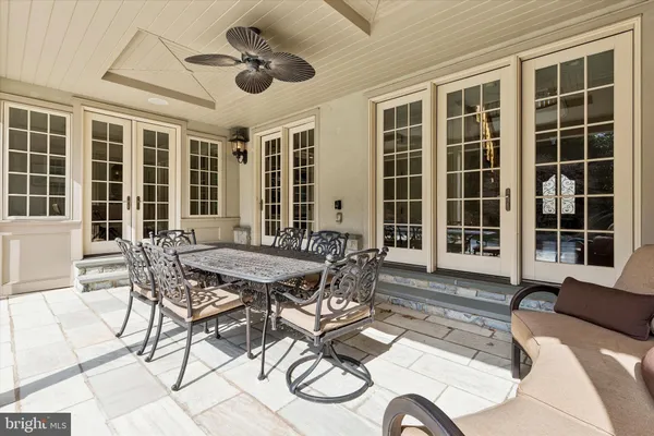 a outdoor space with furniture