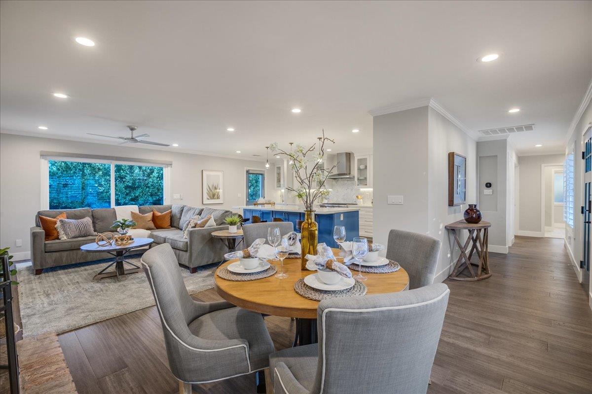 1450 Padres Drive San Jose, CA 95125 - Photo 14 of 52 a view of a dining room with furniture a rug and wooden floor