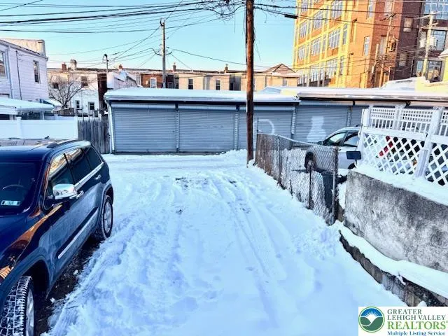 a view of a balcony with furniture