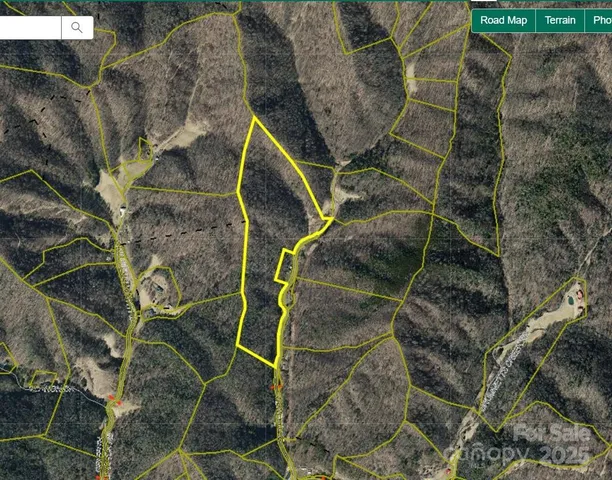 a aerial view of a backyard