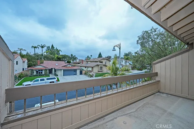 a view of a city from a balcony