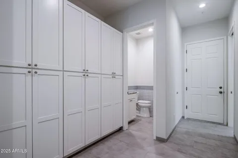 a view of a lake with a mountain in the background