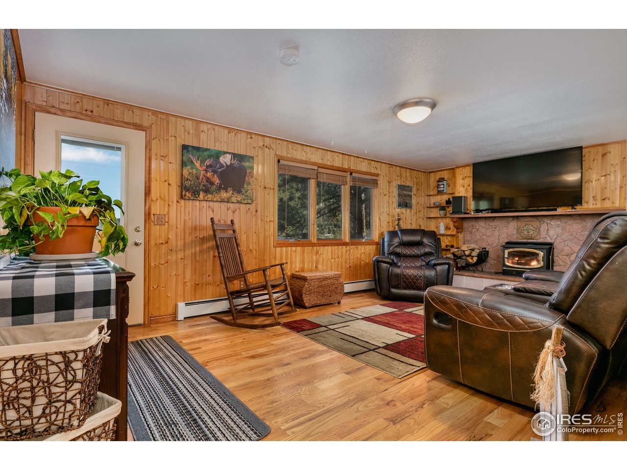 100 Cherokee Road Lyons, CO 80540 - Photo 6 of 38 Inviting living area with access to large deck