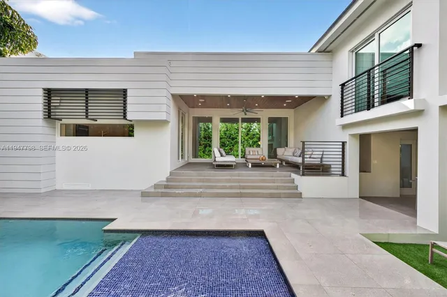 a view of a building with garden