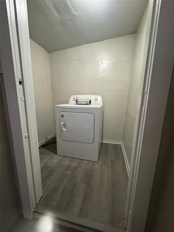 2410 Clinton Street Abilene, TX 79603 - Photo 5 of 7 a utility room with wooden floor washer and dryer