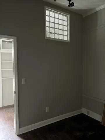 an empty room with a window