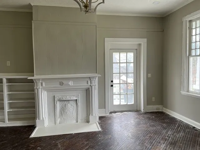 a view of a livingroom with a staircase